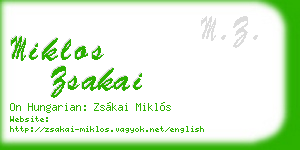 miklos zsakai business card