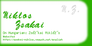 miklos zsakai business card